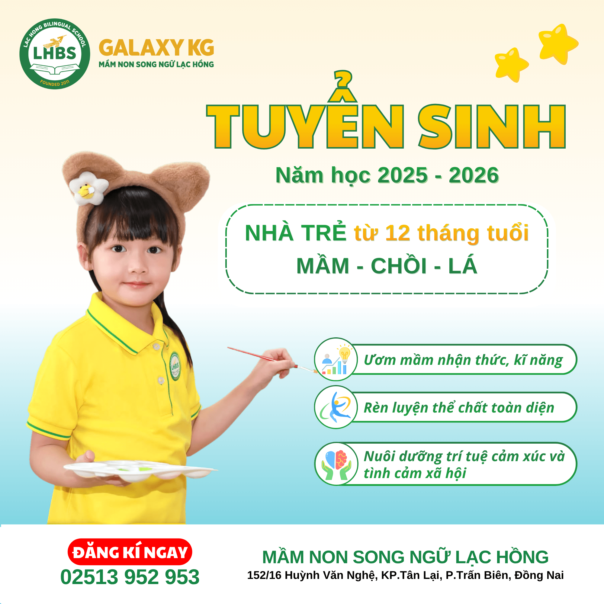 TUYỂN SINH MẦM NON SONG NGỮ LẠC HỒNG