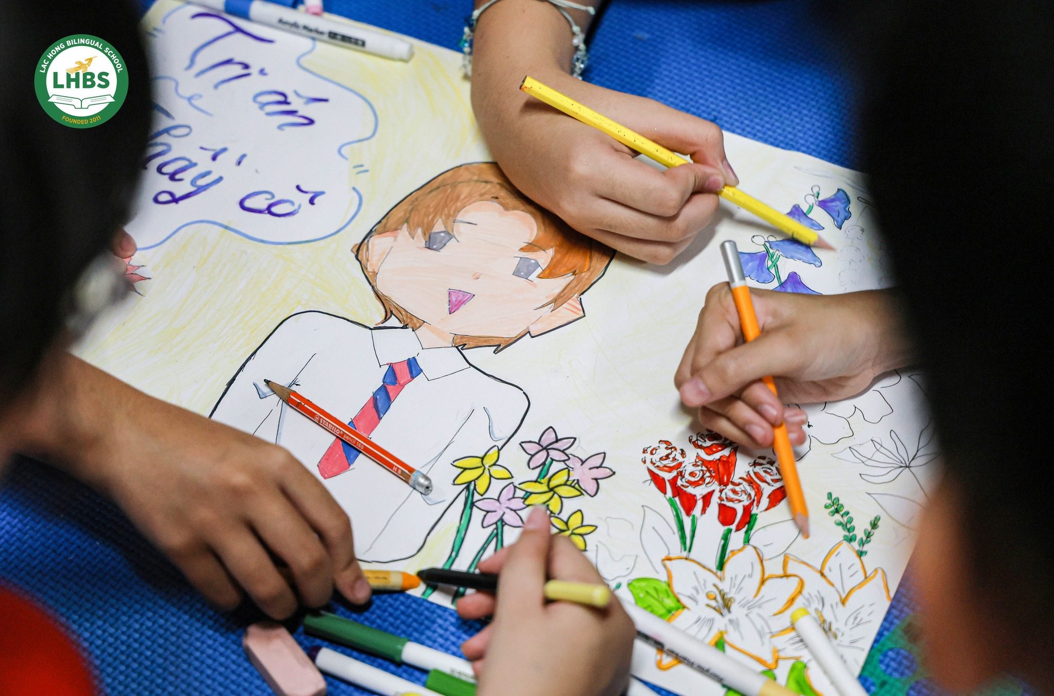 Học sinh Song ngữ Lạc Hồng tham gia hội thi vẽ tranh