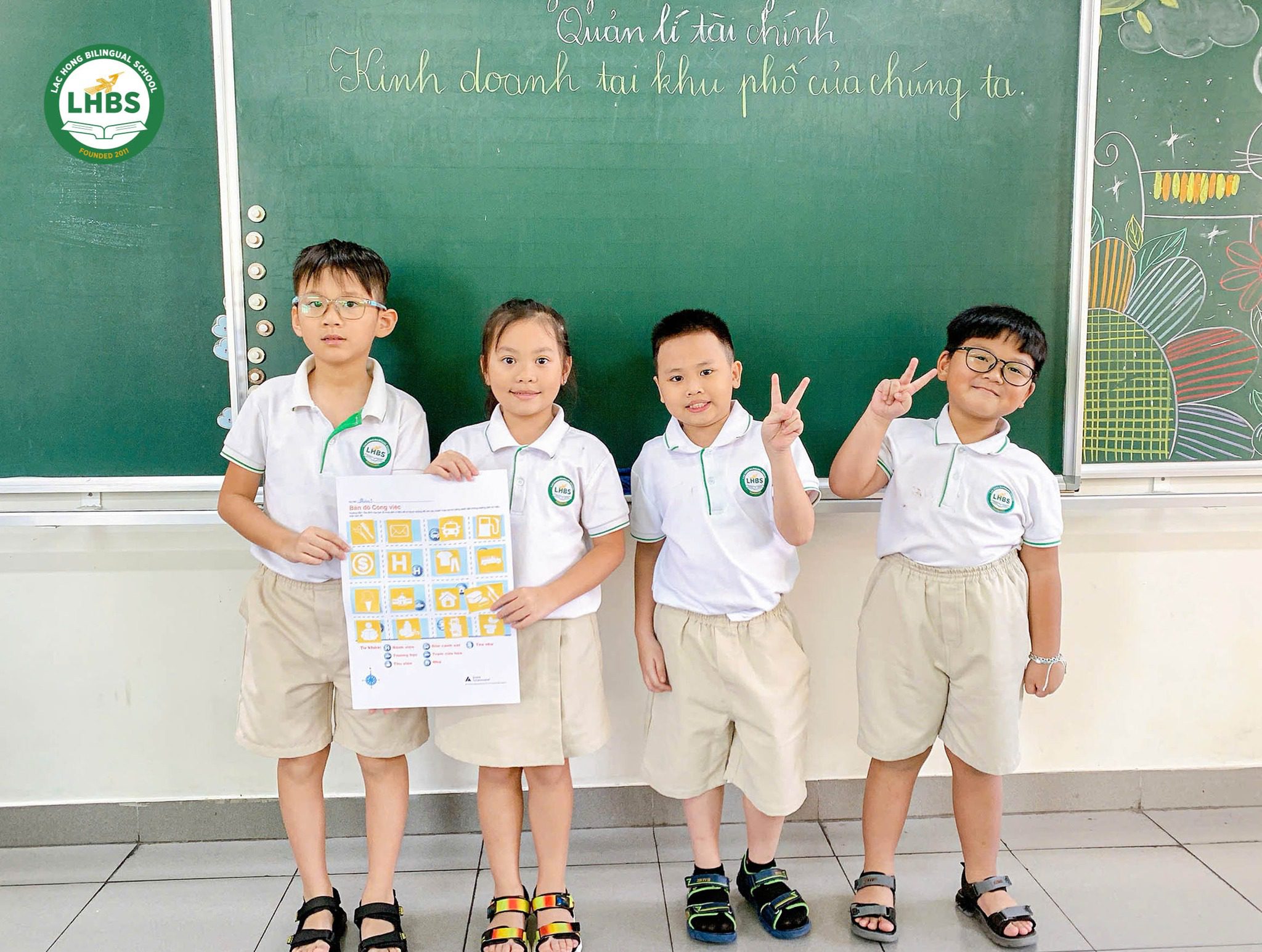 Học sinh khối 2 xây dựng kế hoạch kinh doanh trong chương trình Quản lí tài chính JA