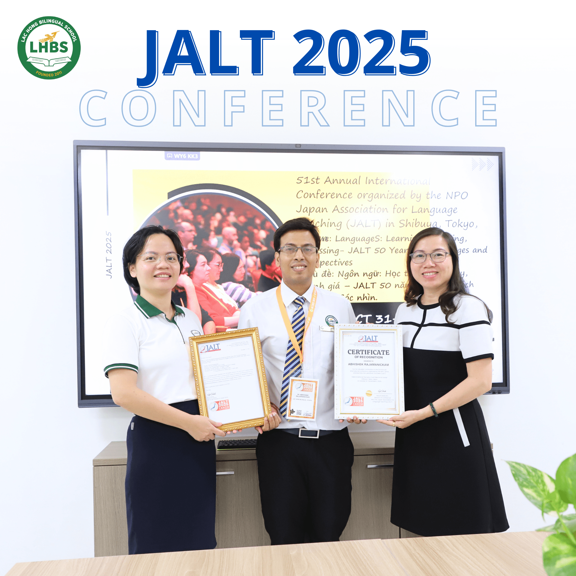 Giáo viên Tiếng Anh Mầm non Song ngữ Lạc Hồng làm báo cáo viên tại JALT 2025