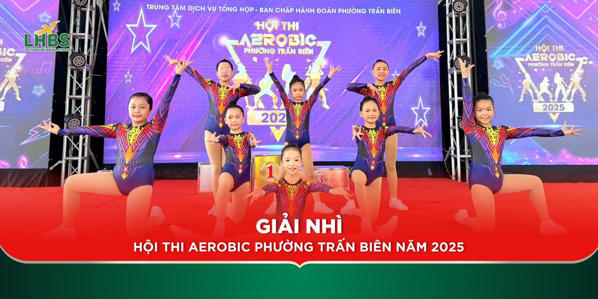 Song ngữ Lạc Hồng nhận Giải Nhì tại Hội thi Aerobic phường Trấn Biên năm 2025