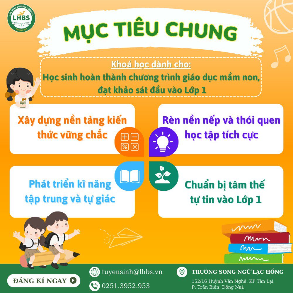 Chương trình Tiền Tiểu học - Song ngữ Lạc Hồng