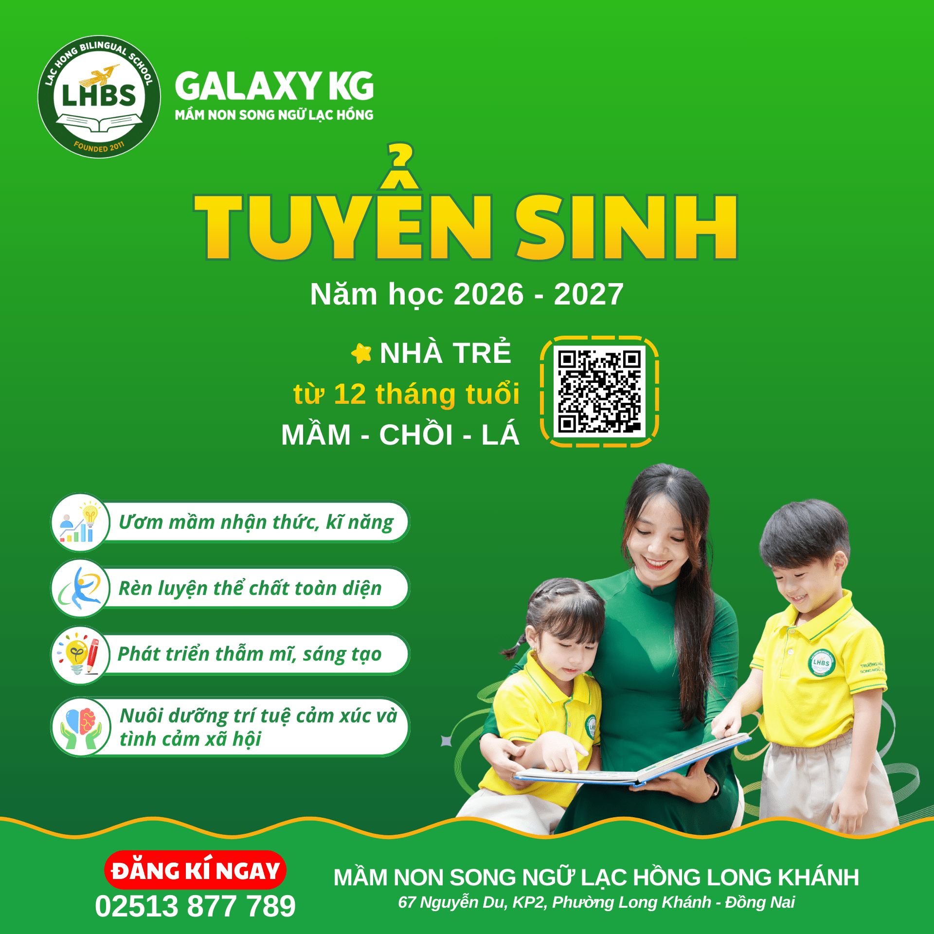 TUYỂN SINH NĂM HỌC 2026 - 2027 | MẦM NON SONG NGỮ LẠC HỒNG